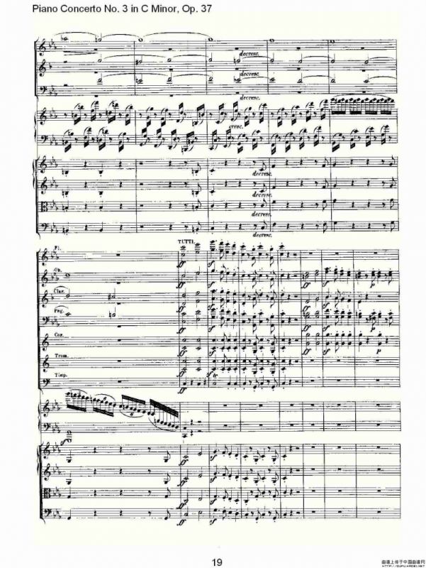 C小调钢琴第三协奏曲 Op.37 第一乐章
