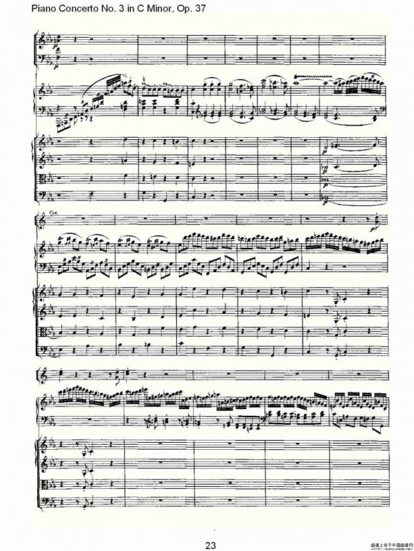 C小调钢琴第三协奏曲 Op.37 第一乐章