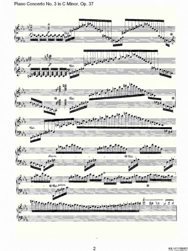 C小调钢琴第三协奏曲 Op.37 华彩乐章