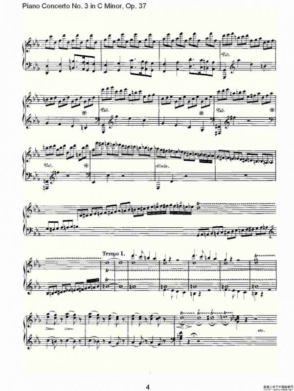 C小调钢琴第三协奏曲 Op.37 华彩乐章