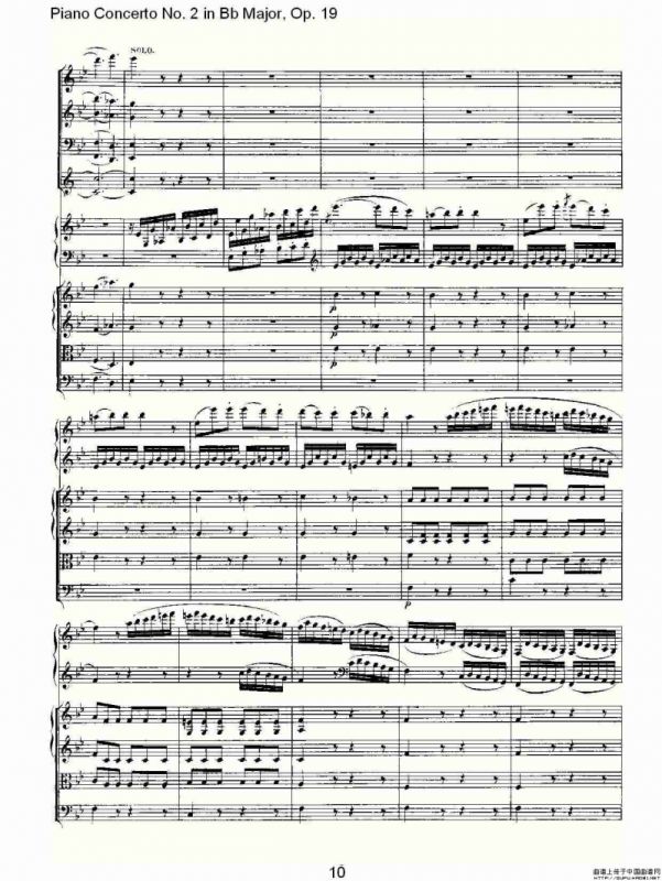 Bb大调钢琴第二协奏曲 Op. 19 第三乐章