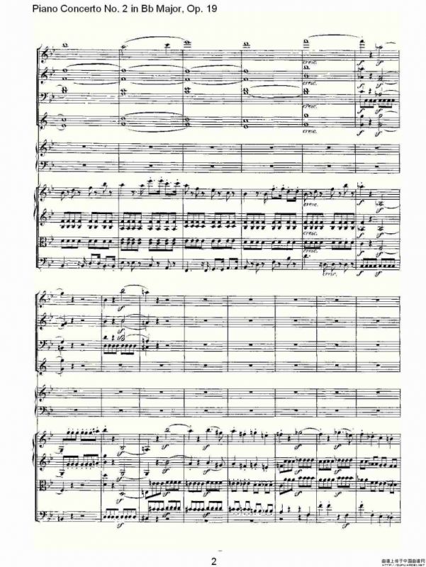 Bb大调钢琴第二协奏曲 Op. 19 第一乐章