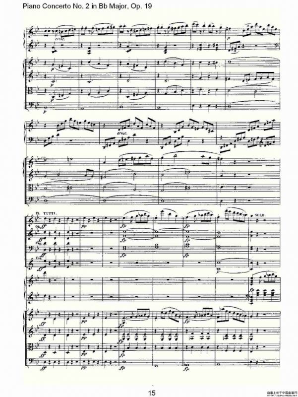 Bb大调钢琴第二协奏曲 Op. 19 第一乐章