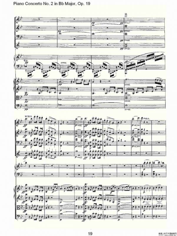 Bb大调钢琴第二协奏曲 Op. 19 第一乐章