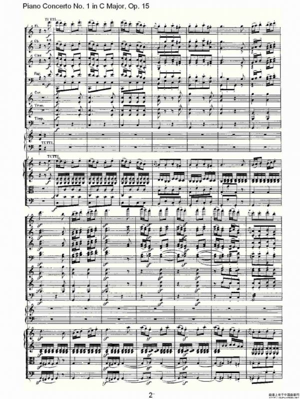 C大调钢琴第一协奏曲 Op.15 第三乐章