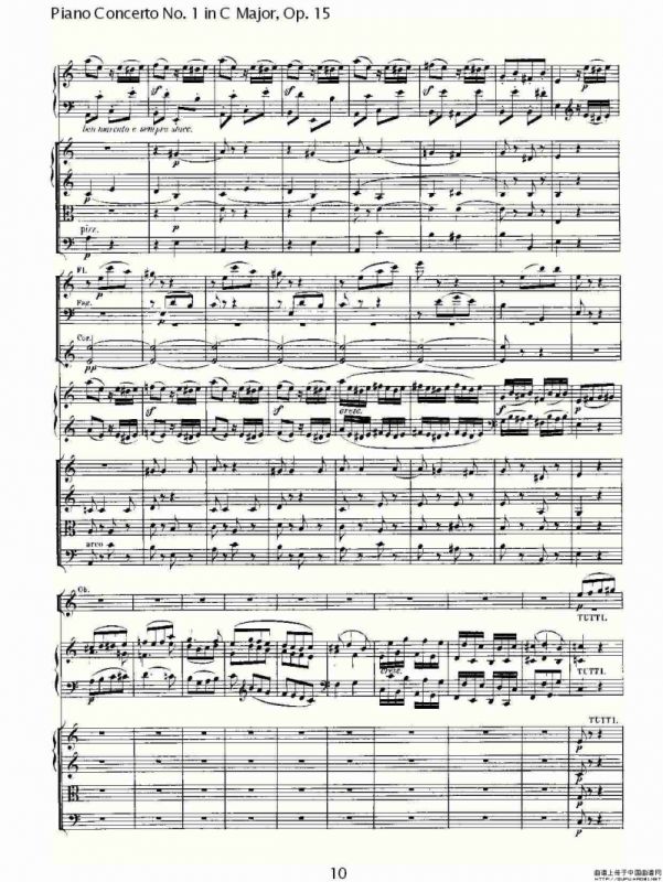 C大调钢琴第一协奏曲 Op.15 第三乐章