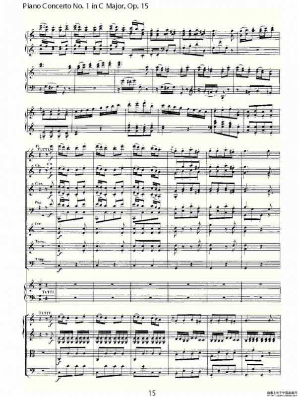 C大调钢琴第一协奏曲 Op.15 第三乐章