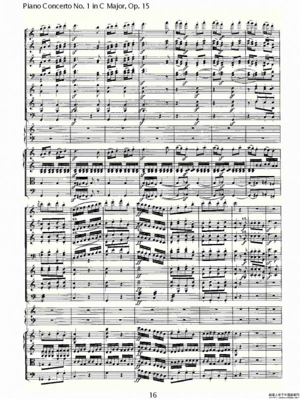 C大调钢琴第一协奏曲 Op.15 第三乐章