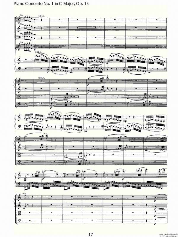 C大调钢琴第一协奏曲 Op.15 第三乐章