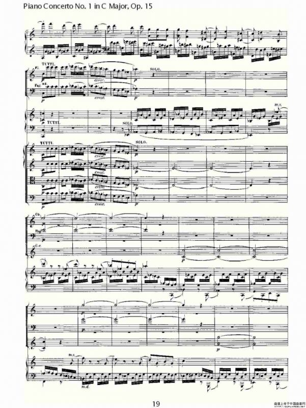 C大调钢琴第一协奏曲 Op.15 第三乐章