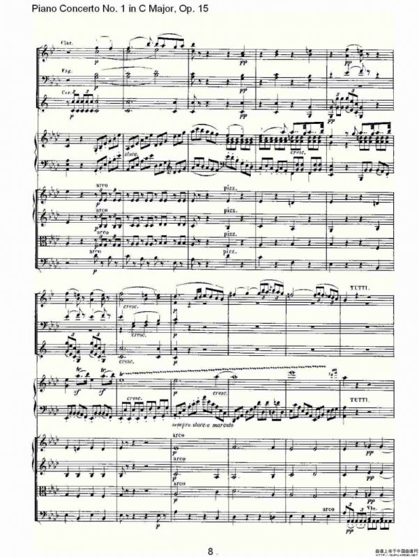 C大调钢琴第一协奏曲 Op.15 第二乐章