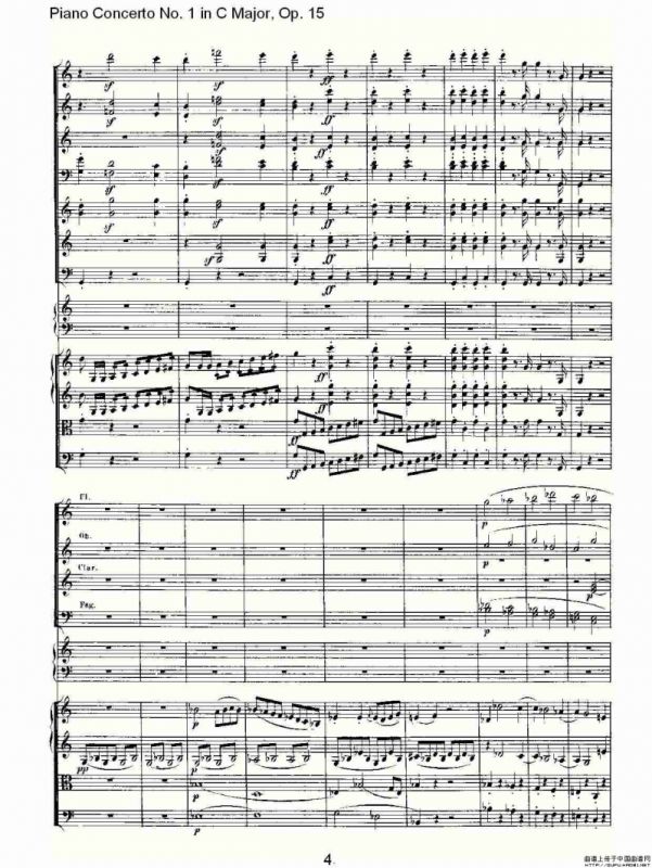 C大调钢琴第一协奏曲 Op.15 第一乐章