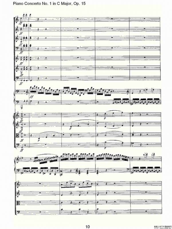 C大调钢琴第一协奏曲 Op.15 第一乐章