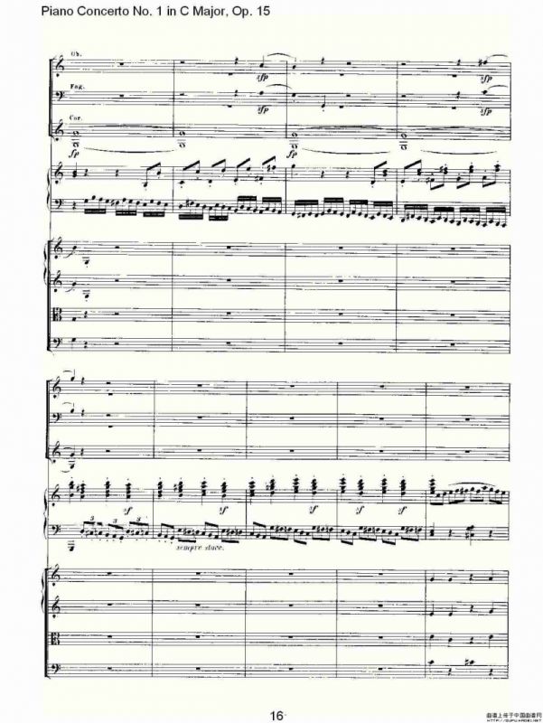 C大调钢琴第一协奏曲 Op.15 第一乐章