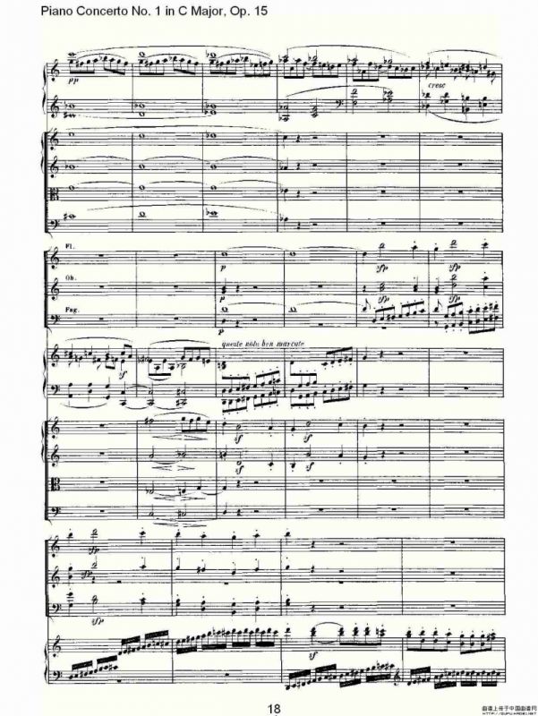 C大调钢琴第一协奏曲 Op.15 第一乐章
