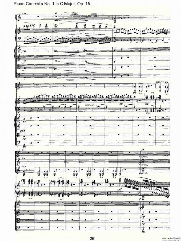 C大调钢琴第一协奏曲 Op.15 第一乐章