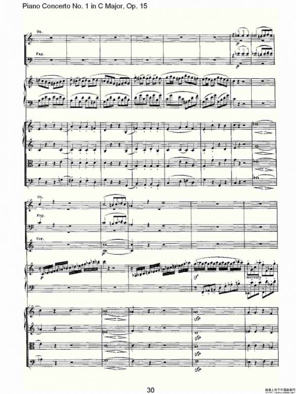 C大调钢琴第一协奏曲 Op.15 第一乐章