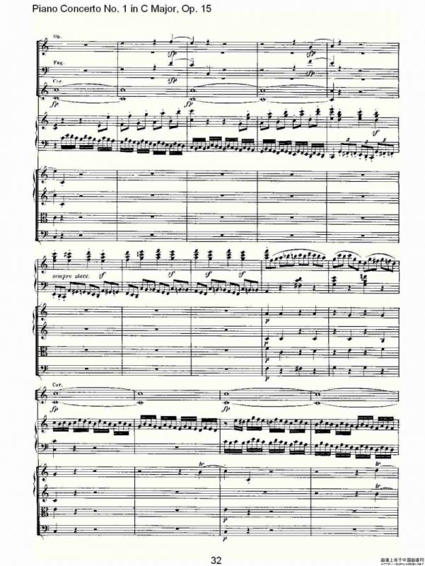 C大调钢琴第一协奏曲 Op.15 第一乐章