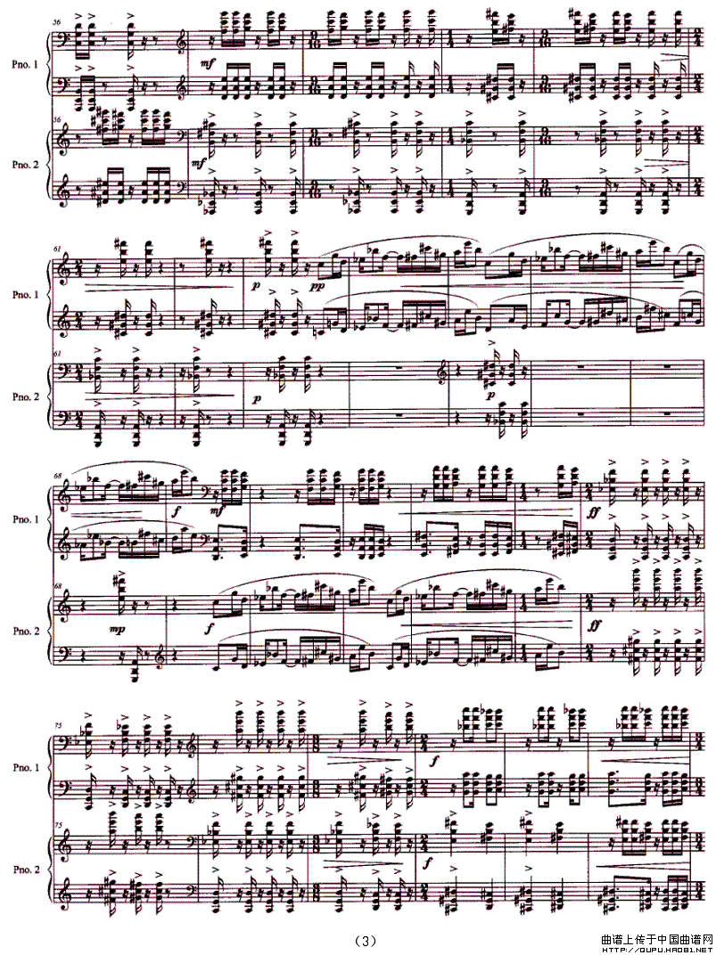 双簧（为双钢琴而作）