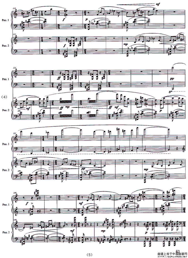 双簧（为双钢琴而作）