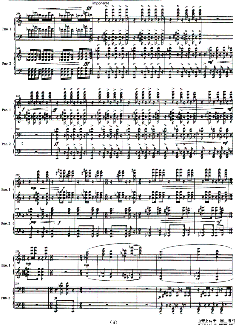 双簧（为双钢琴而作）