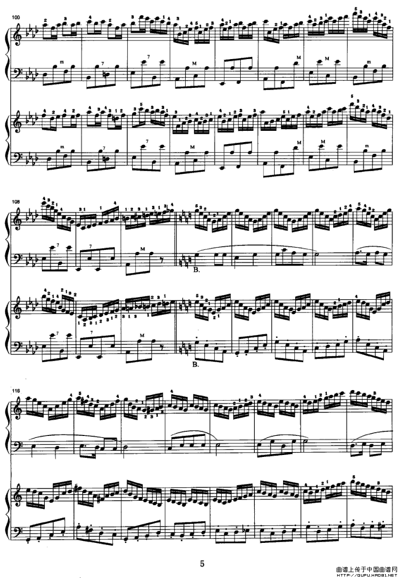 鄂伦春民歌主题变奏曲（四手联弹）