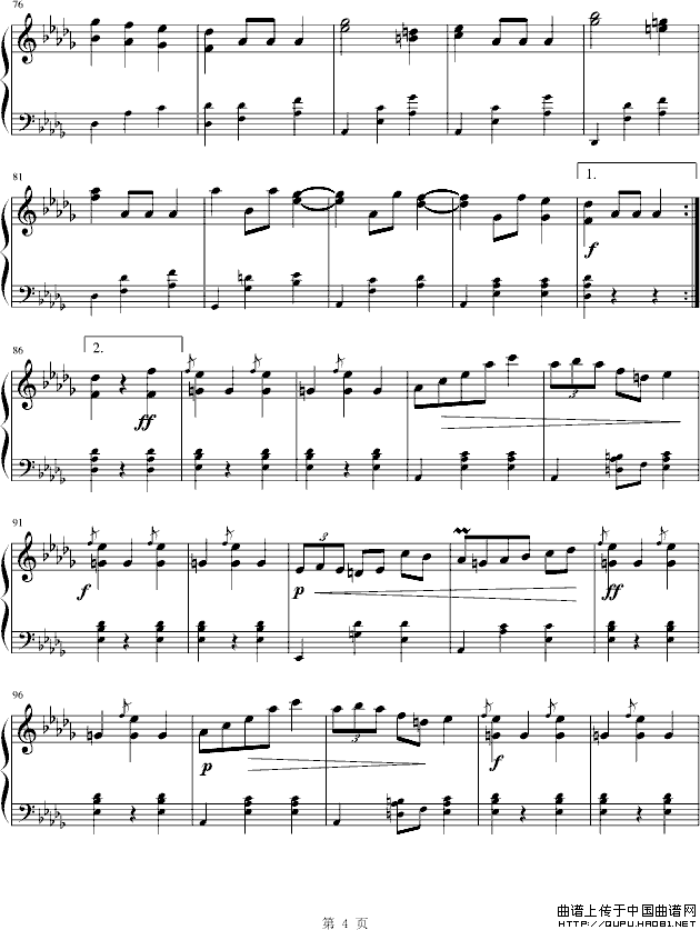 华丽的大圆舞曲（冯明东制谱版）