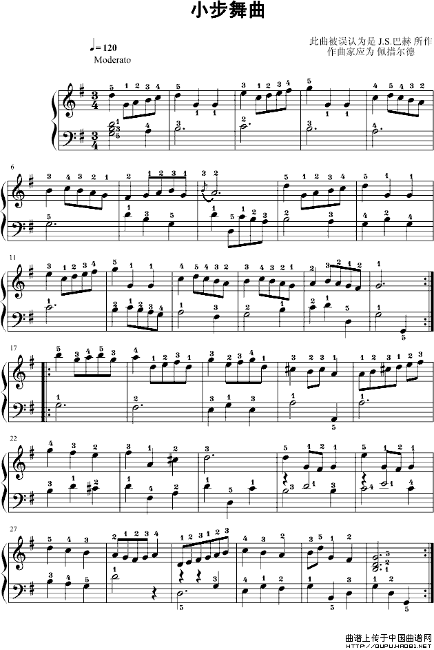 小步舞曲（G大调）