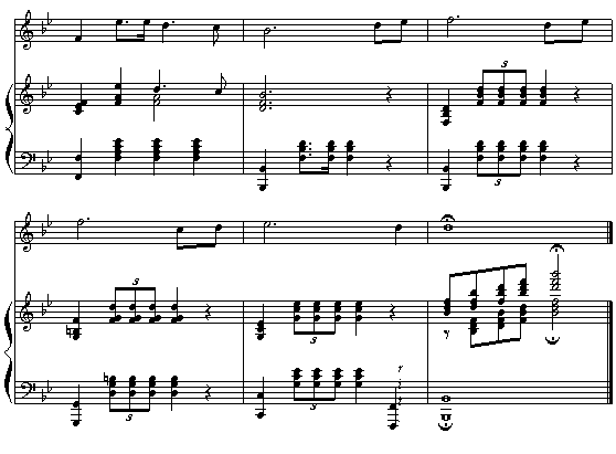 长江之歌（钢琴伴奏谱）