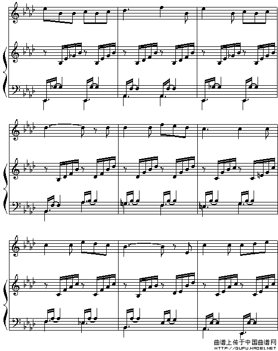 乘着歌声的翅膀（钢琴伴奏谱）