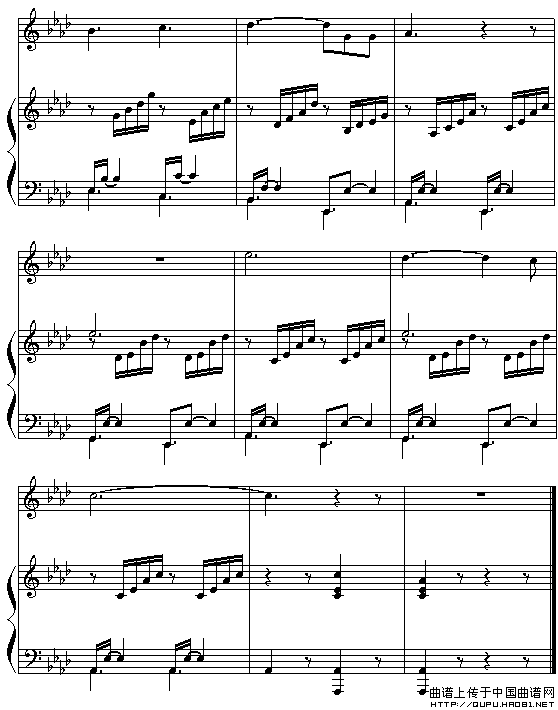 乘着歌声的翅膀（钢琴伴奏谱）