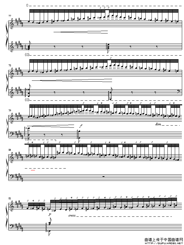 钟（帕格尼尼大练习曲III 、“清代皇帝”制谱版）