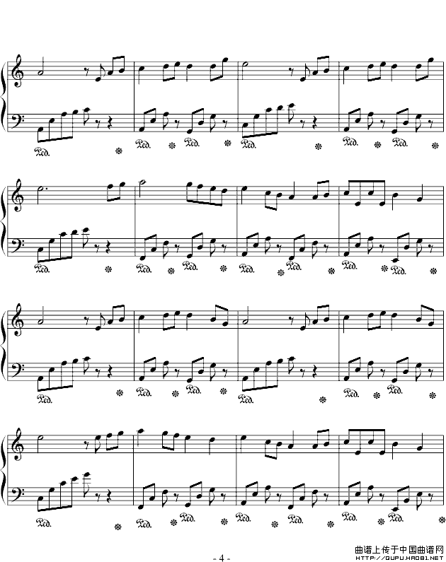 童年（班德瑞钢琴经典作品 简易演奏版）