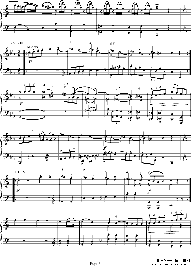 小星星变奏曲（寒风制谱版）