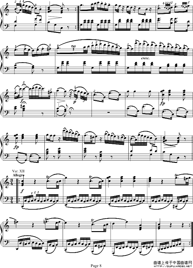 小星星变奏曲（寒风制谱版）