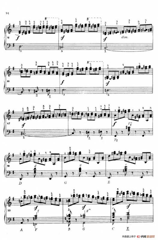 《车尔尼手风琴练习曲集》第Ⅳ册（第18首）