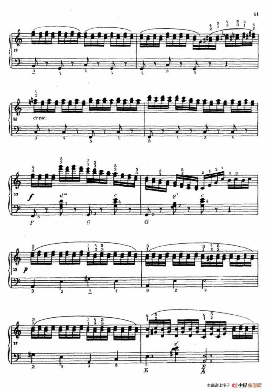 《车尔尼手风琴练习曲集》第Ⅳ册（第12首）