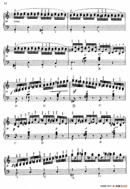 《车尔尼手风琴练习曲集》第Ⅳ册（第12首）