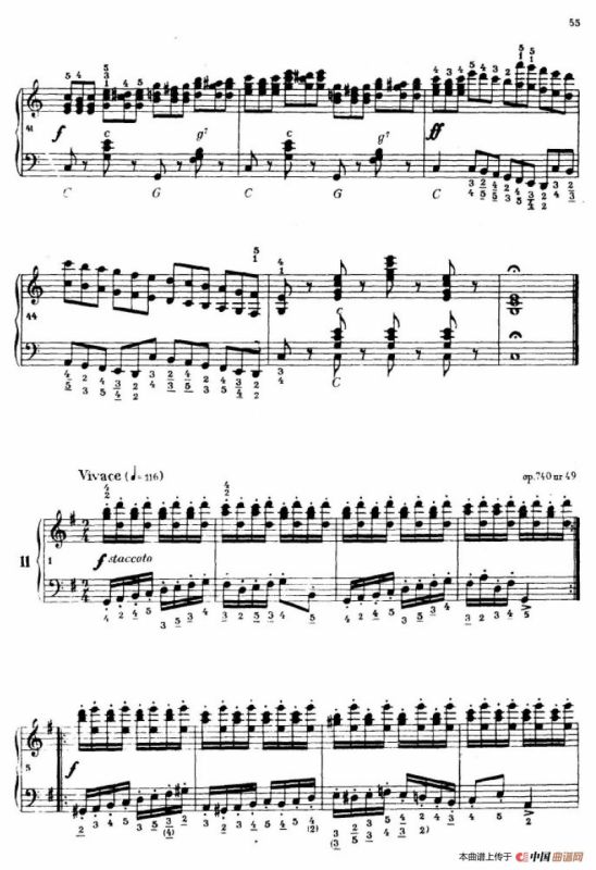 《车尔尼手风琴练习曲集》第Ⅳ册（第10——11首）