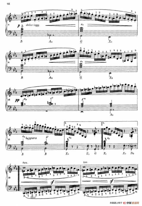 《车尔尼手风琴练习曲集》第Ⅳ册（第9首）