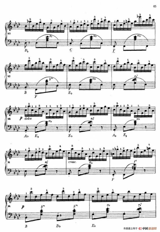 《车尔尼手风琴练习曲集》第Ⅳ册（第8首）