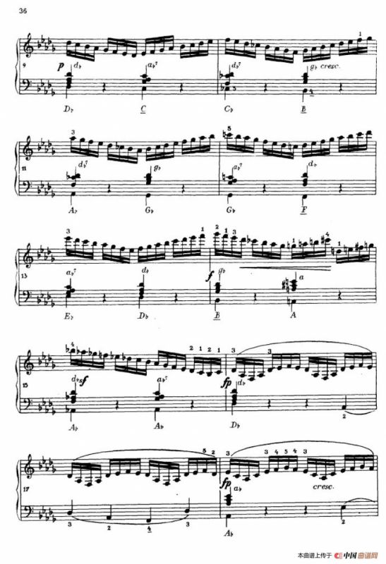 《车尔尼手风琴练习曲集》第Ⅳ册（第7首）