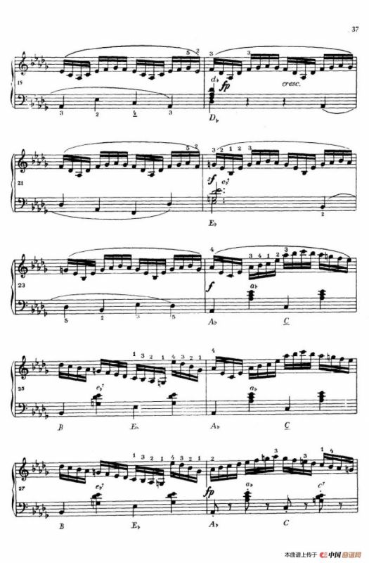 《车尔尼手风琴练习曲集》第Ⅳ册（第7首）