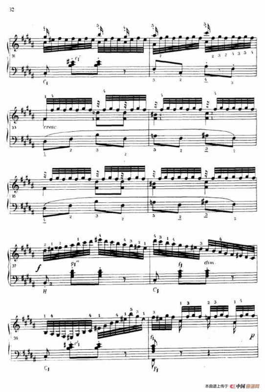 《车尔尼手风琴练习曲集》第Ⅳ册（第6首）