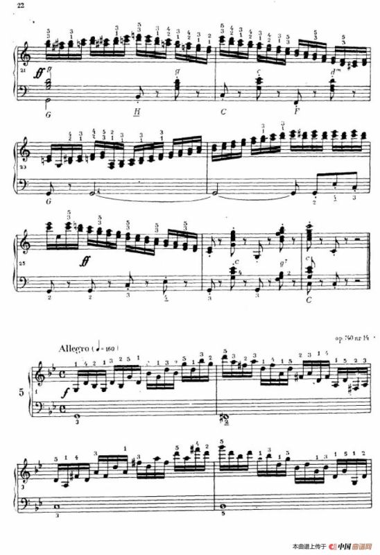 《车尔尼手风琴练习曲集》第Ⅳ册（第3——5首）