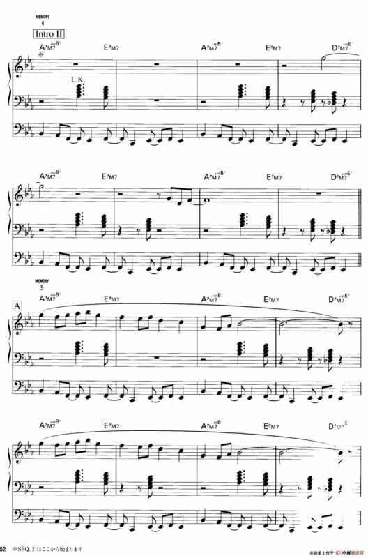 Paradiso（双排键电子琴谱）