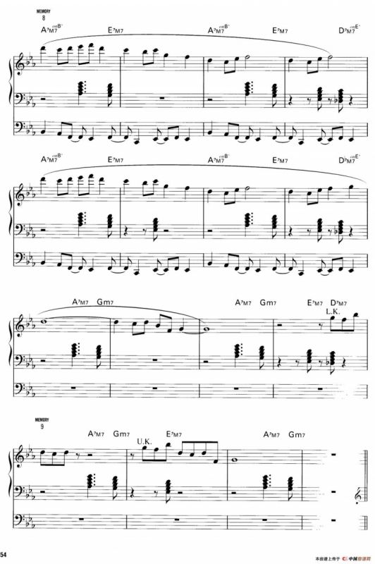 Paradiso（双排键电子琴谱）