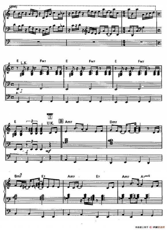 Riberutas（自由）（双排键电子琴谱）