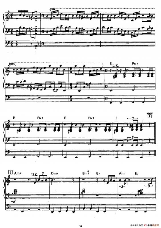 Riberutas（自由）（双排键电子琴谱）