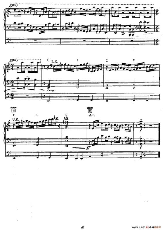 Riberutas（自由）（双排键电子琴谱）